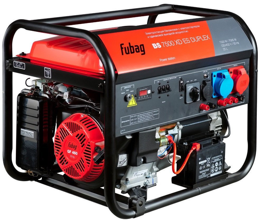 Бензиновый генератор Fubag BS 7500 XD ES DUPLEX - фото