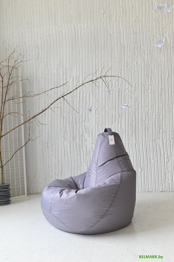 Кресло-мешок Mio Tesoro Груша XXL GF-130x85-S (серебро) - фото2