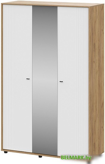 Шкаф распашной SV-Мебель Милан 00-00108395 (дуб золотой/белый/белый матовый) - фото