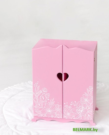 Шкаф для кукол Leader Toys Diamond Princess c дизайнерским цветочным принтом 72419 (розовый) - фото2