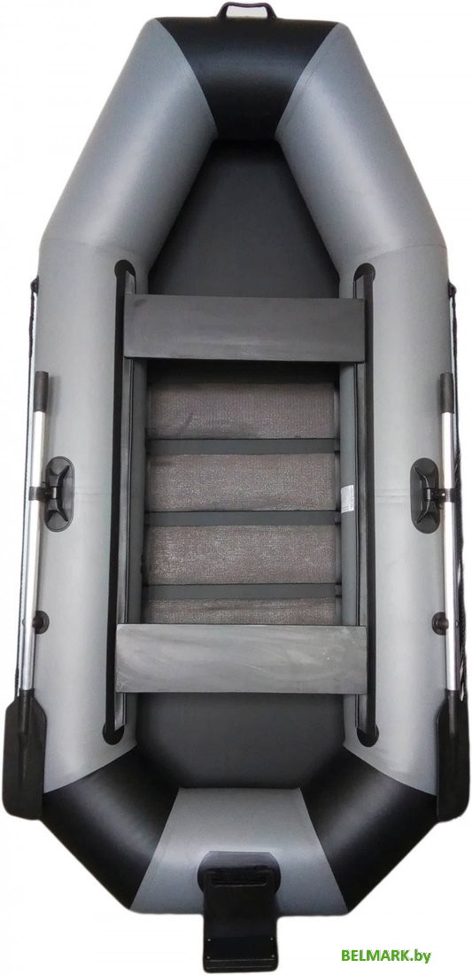 Моторно-гребная лодка Vivax К270Т с ковриком-сланью (без киля, серый/черный) - фото