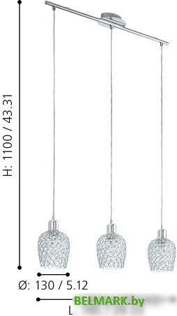 Подвесная люстра Eglo Bonares 1 94897 - фото2