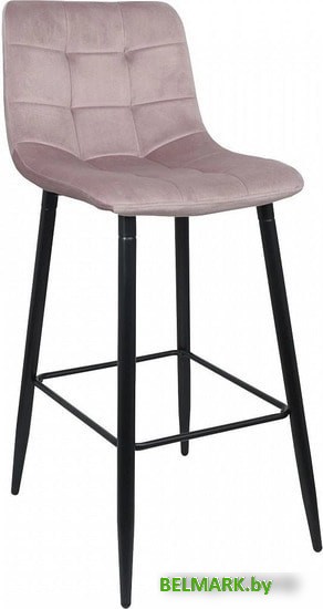 Стул AksHome Stella (пыльная роза, велюр HLR25/черный) - фото
