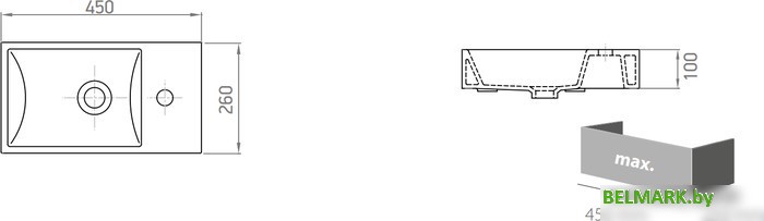 Умывальник Lapino Minos 4057 - фото2