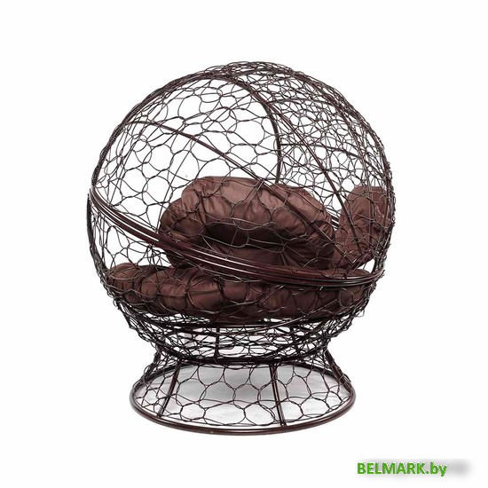 Кресло M-Group Апельсин 11520205 (коричневый ротанг/коричневая подушка) - фото2