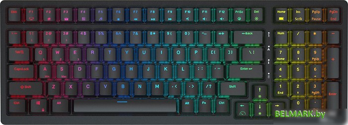 Клавиатура Royal Kludge RK98 RGB (черный, RK Brown) - фото