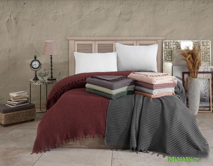 Плед Karven Waffle Pike Евро 200x220 Р 928 (хаки) - фото