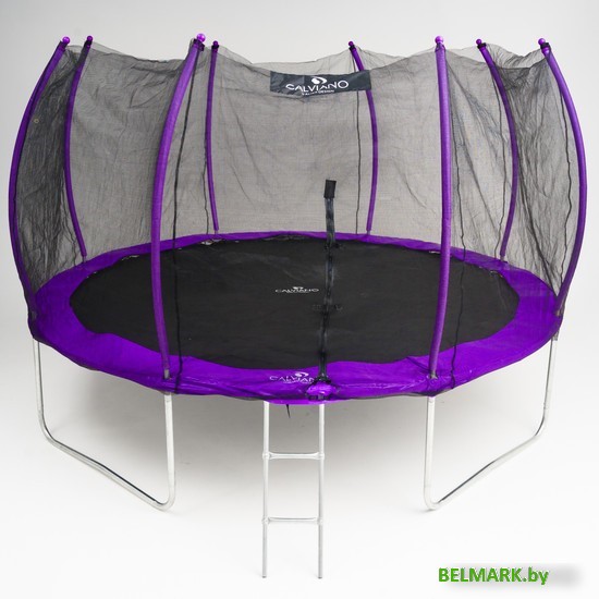 Батут Calviano Outside Master Purple 374 см - 12ft (внешняя сетка, с лестницей) - фото2