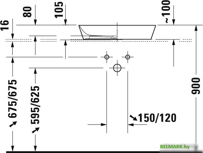 Умывальник Duravit Cape Cod 2347550000 - фото2