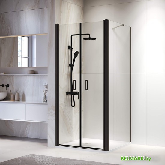 Душевой уголок RGW PA-134B (PA-104B+Z-050-2B+O-204B) 060814422-14 120x120 (черный/прозрачное стекло) - фото