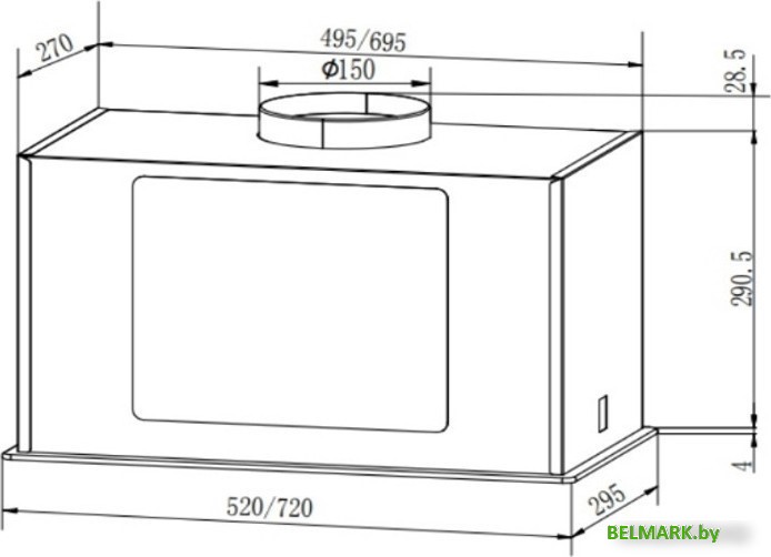 Кухонная вытяжка Faber Aria WH 52 305.0702.959 - фото2