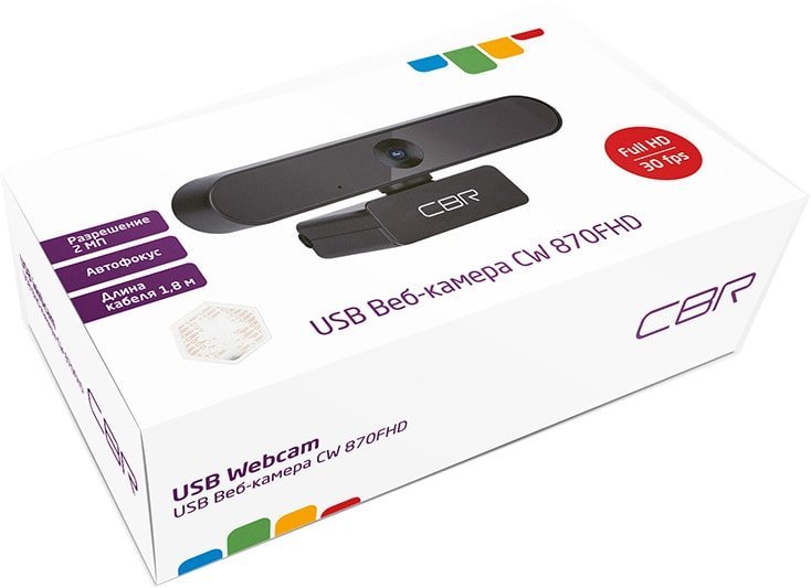 Веб-камера CBR CW 870FHD (чёрный) - фото2