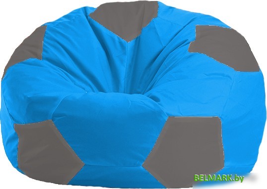 Кресло-мешок Flagman Мяч Стандарт М1.1-270 (голубой/темно-серый) - фото