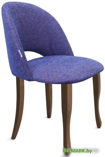 Стул Sheffilton SHT-ST34/S122 (синий мираж/темный орех/черный муар) - фото