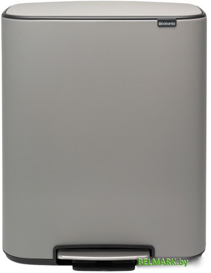 Brabantia Bo Pedal Bin 2 x 30 л (минерально-серый) - фото
