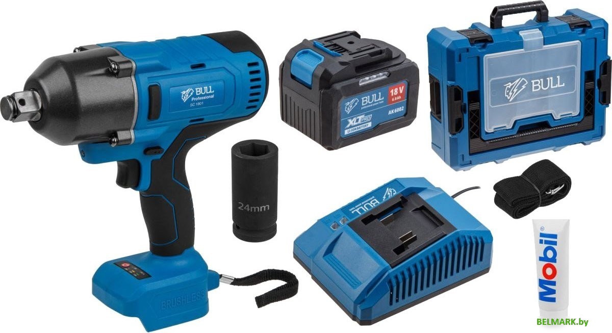 Гайковерт Bull SC 1801 Xcase XLTpro (с 1-им АКБ, кейс) - фото