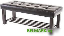 Банкетка AMC Lux 4 с полкой кожзам коричневый/коричневый/коричневый 4.1Б12022 - фото