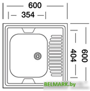 Кухонная мойка Kromevye N 209 (чаша слева) - фото2