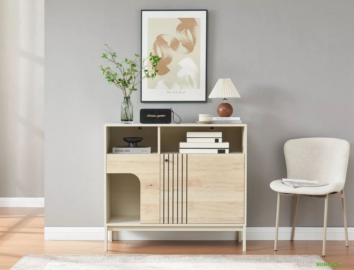 Комод Signal FROST K3 (дуб альпийский/белый) - фото2