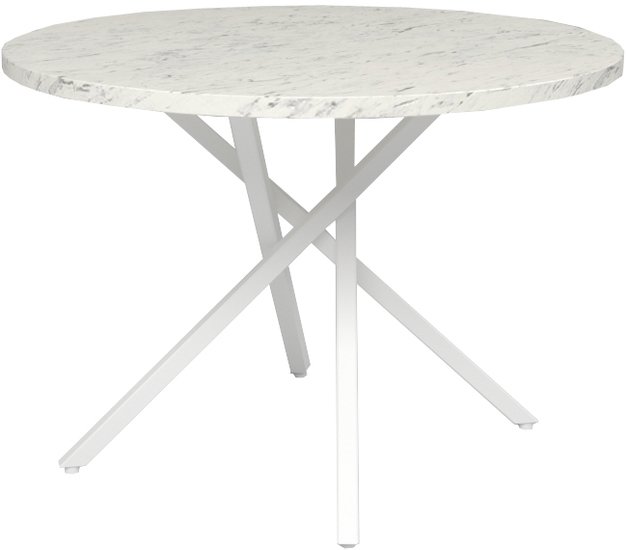 Журнальный столик Дабер 004 СЖ4.0.1.13 (белый/мрамор белый) - фото