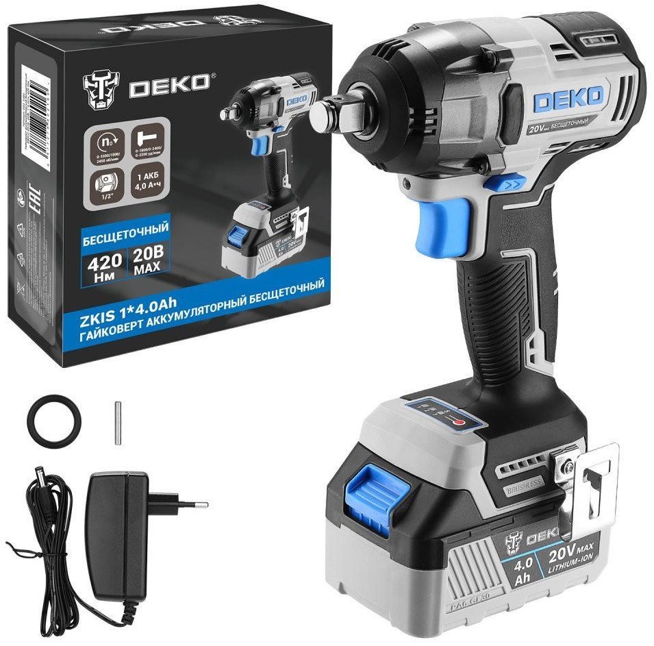 Гайковерт Deko ZKIS Set 083-1084 (с 1-им АКБ) - фото