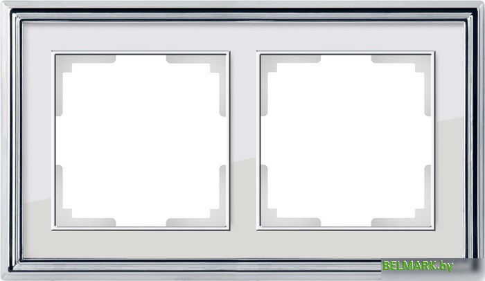 Рамка Werkel Palacio WL17-Frame-02 (хром/белый) - фото