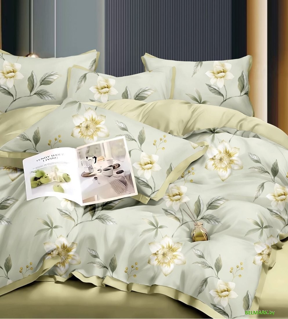 Постельное белье Реноме Евро Темно-синяя коллекция ПП 7446 (сатин) - фото