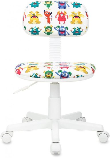 Компьютерное кресло Бюрократ CH-W201NX (белый монстры/пластик белый) - фото2