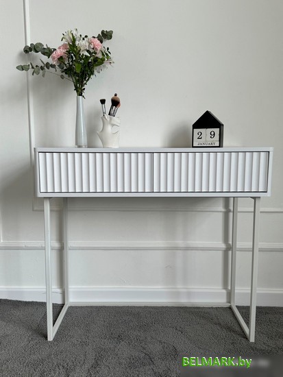 Консольный стол Shtabe Royal 5011 эко (белый/белый/белый) - фото