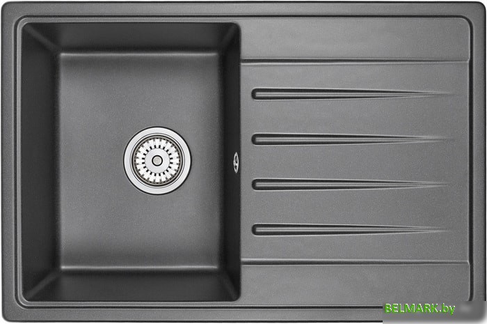 Кухонная мойка Granula 7602 (черный) - фото
