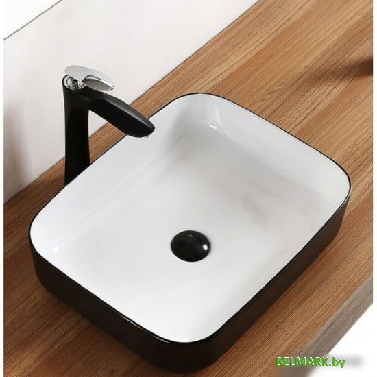 Умывальник Gid NC366 (белый/черный) - фото