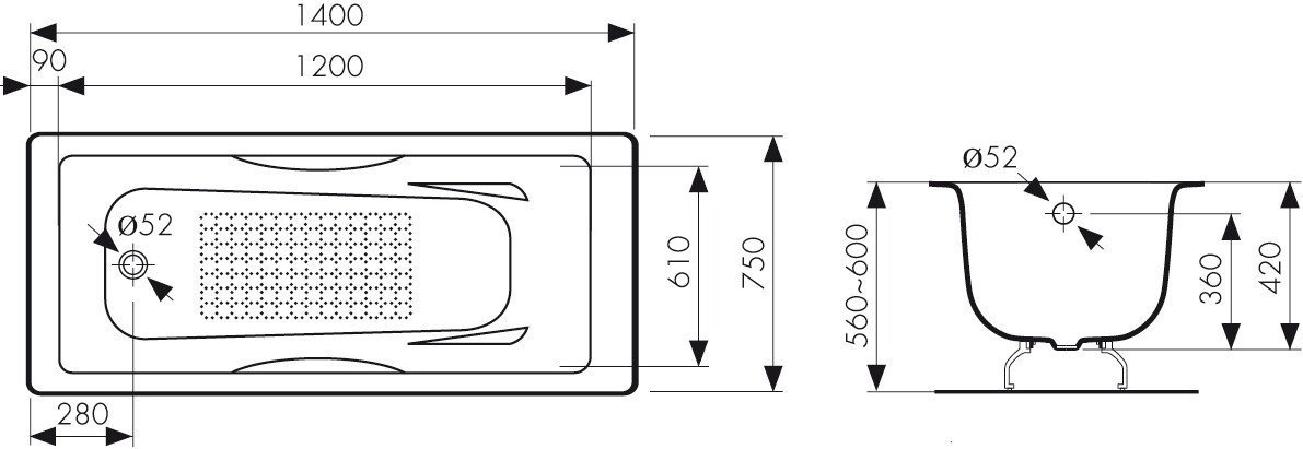 Ванна Kaiser КВ-1701 - фото2