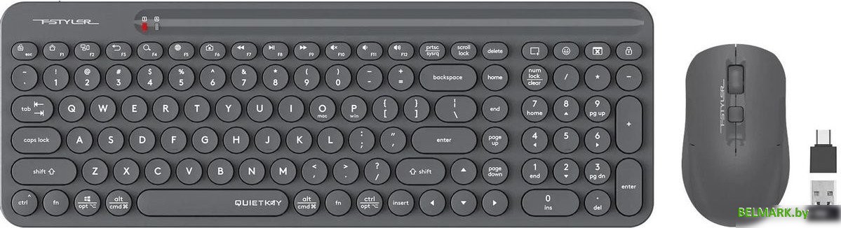 Офисный набор A4Tech Fstyler FG3300 Air2 (серый) - фото2