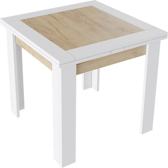 Кухонный стол Трия Хьюстон тип 3 (белый/дуб крафт золото) - фото