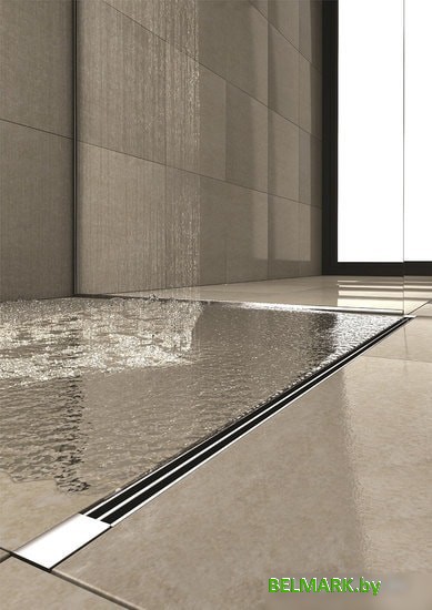 Трап/канал Berges Wasserhaus Super Slim 400 (матовый хром) - фото2