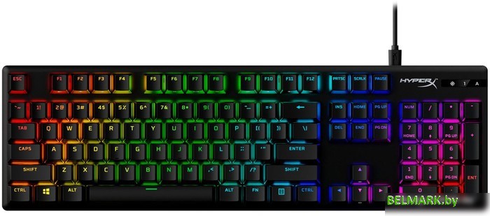 Клавиатура HyperX Alloy Origins PBT (HyperX Aqua, нет кириллицы) - фото