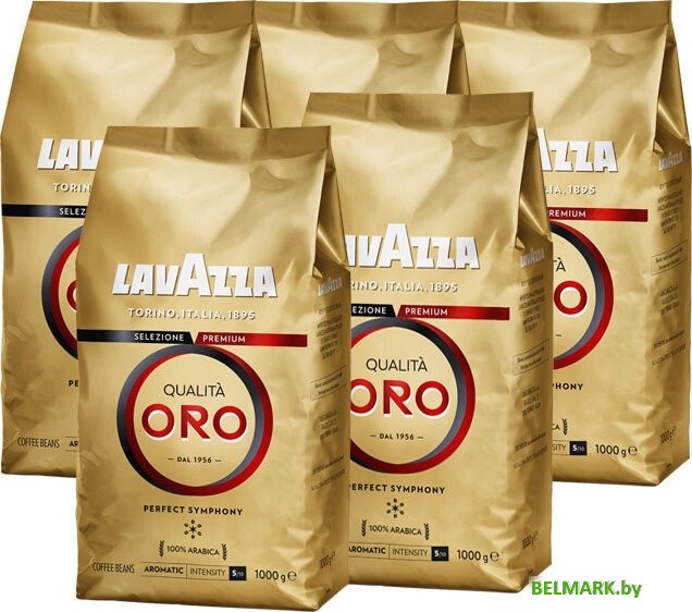 Кофе Lavazza Qualita Oro в зернах 5х1 кг - фото