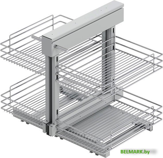 Вставка в полку Starax Волшебный уголок выдвижной S-3067-C (левое выдвижение, хром) - фото