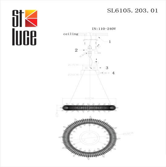 Подвесная люстра ST Luce SL6105.203.01 - фото2