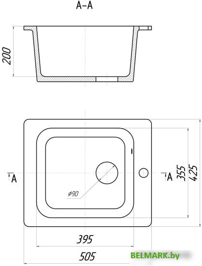 Кухонная мойка Gerhans A10 (оникс) - фото2