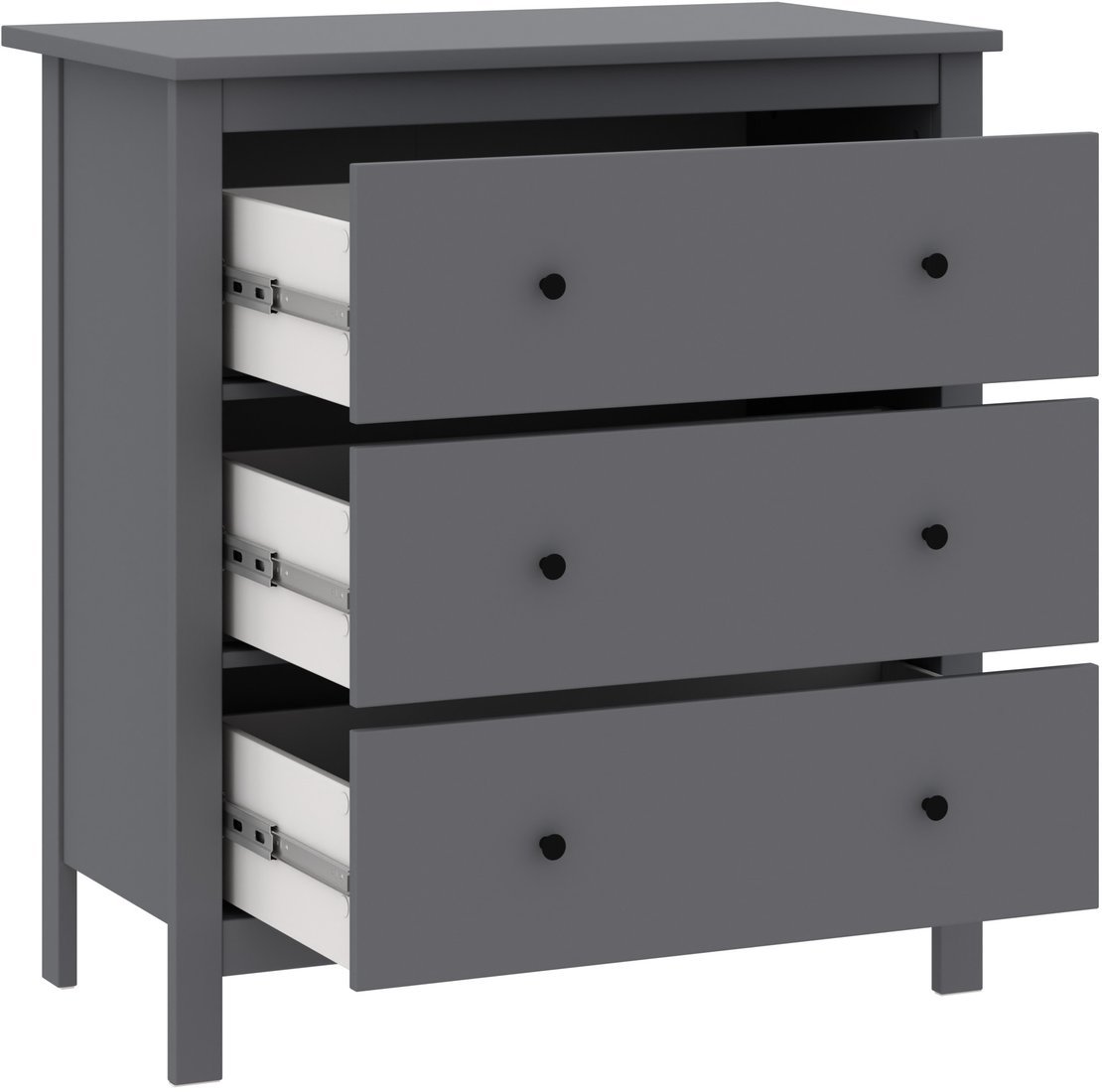 Комод Mio Tesoro Сага 3 ящика 2.08.02.020.4 (серый) - фото2