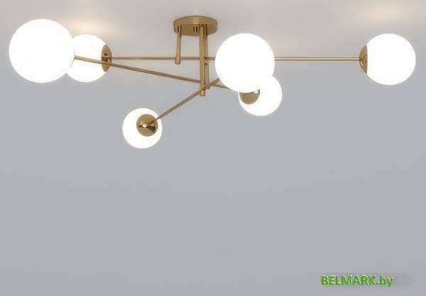 Люстра средней высоты Евросвет Netz 30181/6 латунь - фото