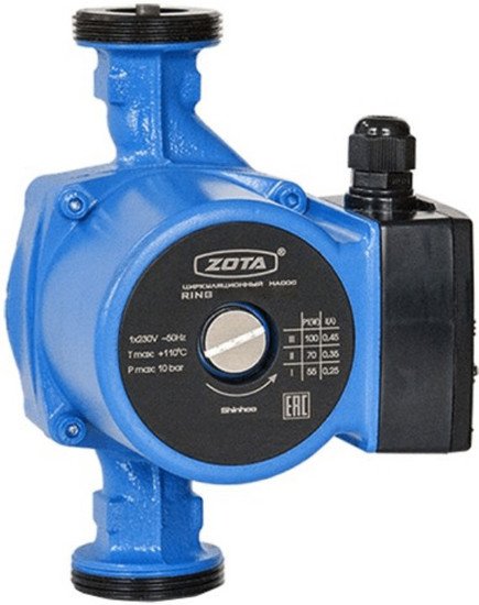 Циркуляционный насос Zota Ring 25-40 S 180 (с гайками) - фото
