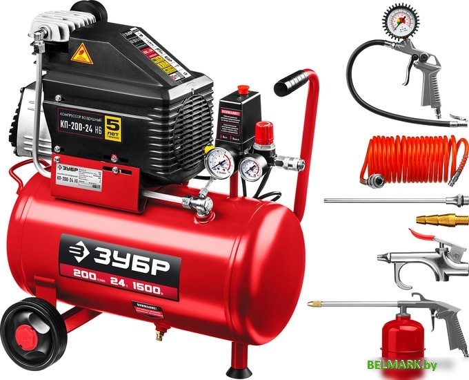 Компрессор Зубр КП-200-24 Н6 - фото