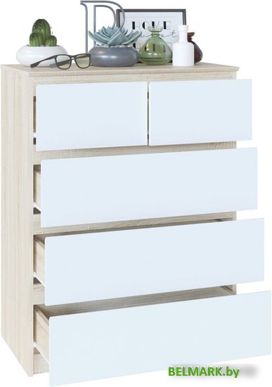 Комод Сокол Т-5Р (дуб сонома/белый) - фото2