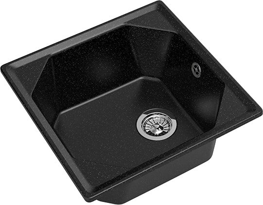 Кухонная мойка GranFest GF-U-500 (черный) - фото