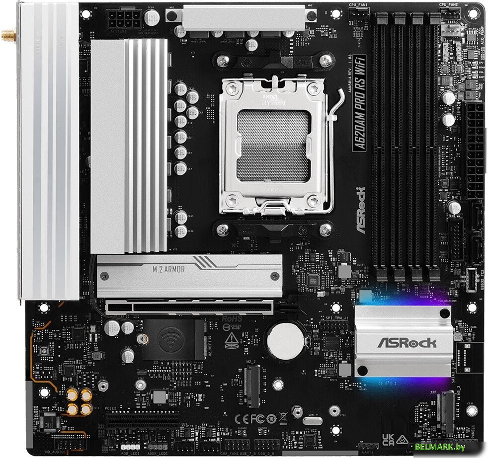 Материнская плата ASRock A620AM Pro RS WiFi - фото