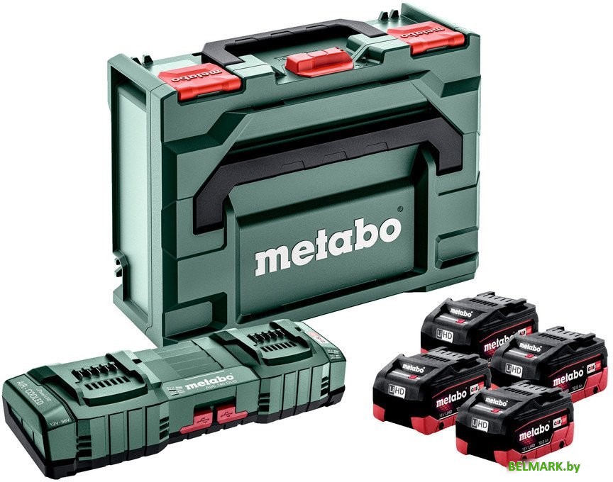 Аккумулятор с зарядным устройством Metabo 685143000 (18В/4x10 Ah + 12-36В + кейс) - фото