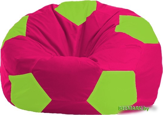 Кресло-мешок Flagman Мяч Стандарт М1.1-390 (малиновый/салатовый) - фото