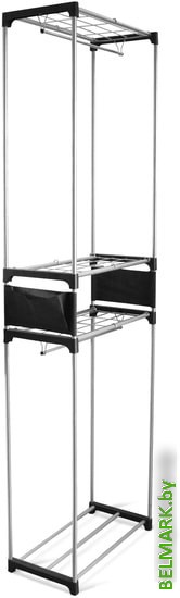 Стойка для одежды Sheffilton SHT-WR11 932289 (черный/хром лак/черный) - фото2